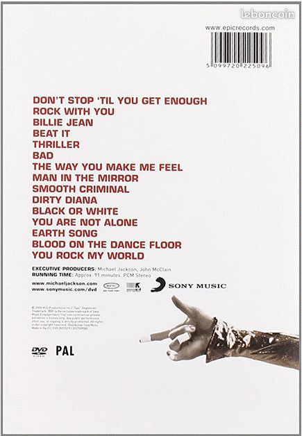1 DVD audio-vidéo de Michael Jackson Album : « Number Ones » - Etat irréprochable (image 3)
