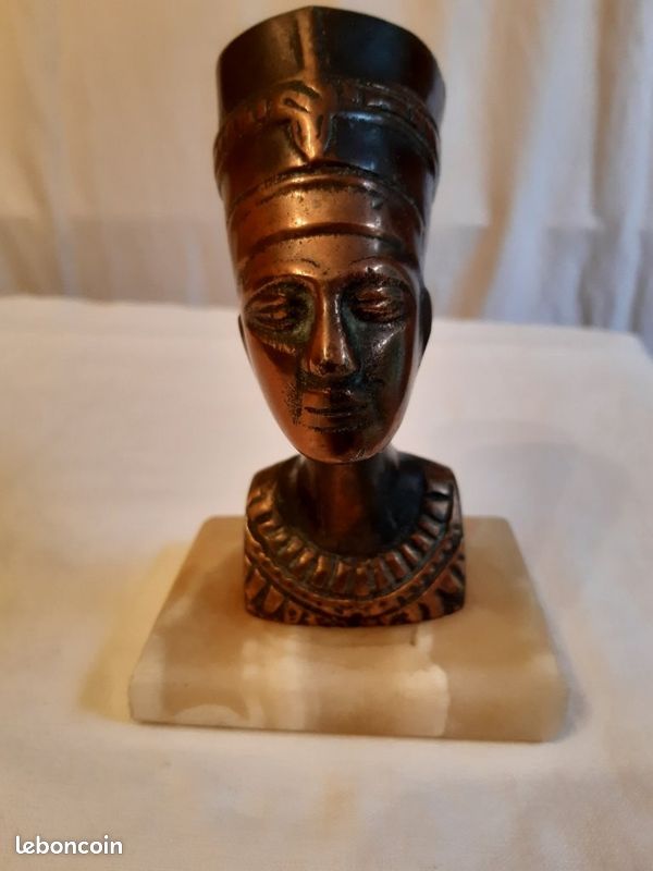 Petit Buste égyptien Vintage Style Art Déco - Statue En Plâtre Pour Déco Intérieure