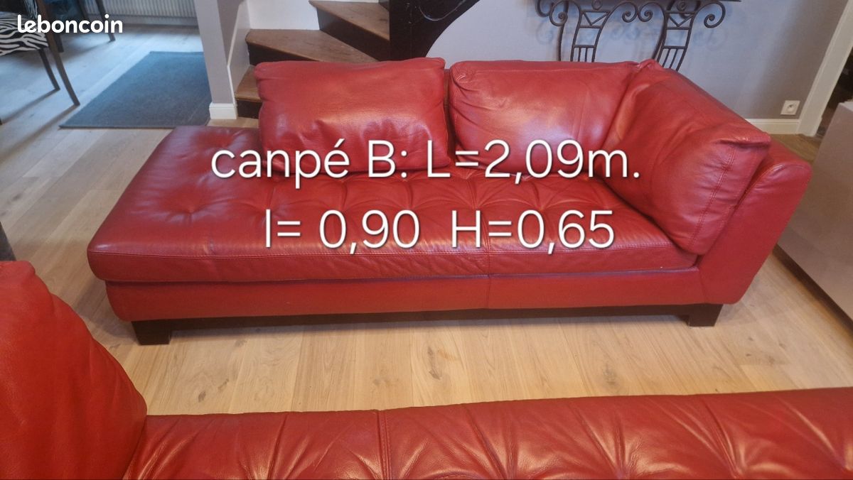 Canapé cuir Roche Bobois (image 4)