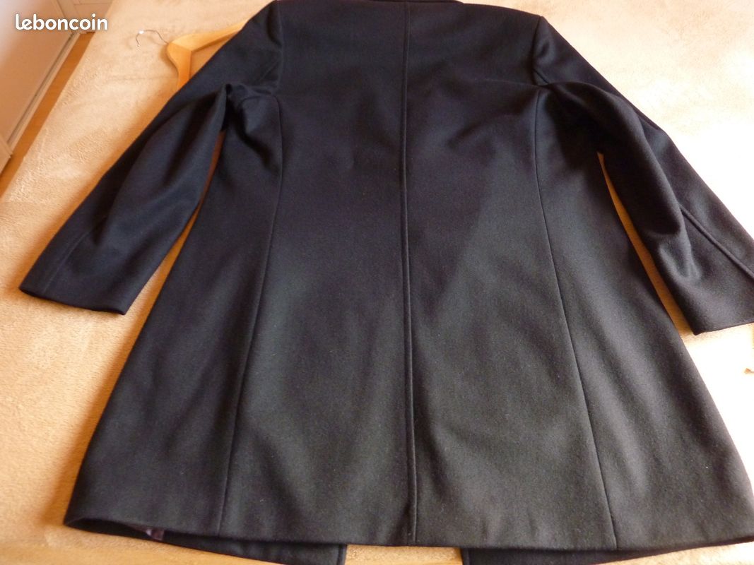 Manteau noir homme, laine et cachemire, état neuf de chez Burton (image 5)