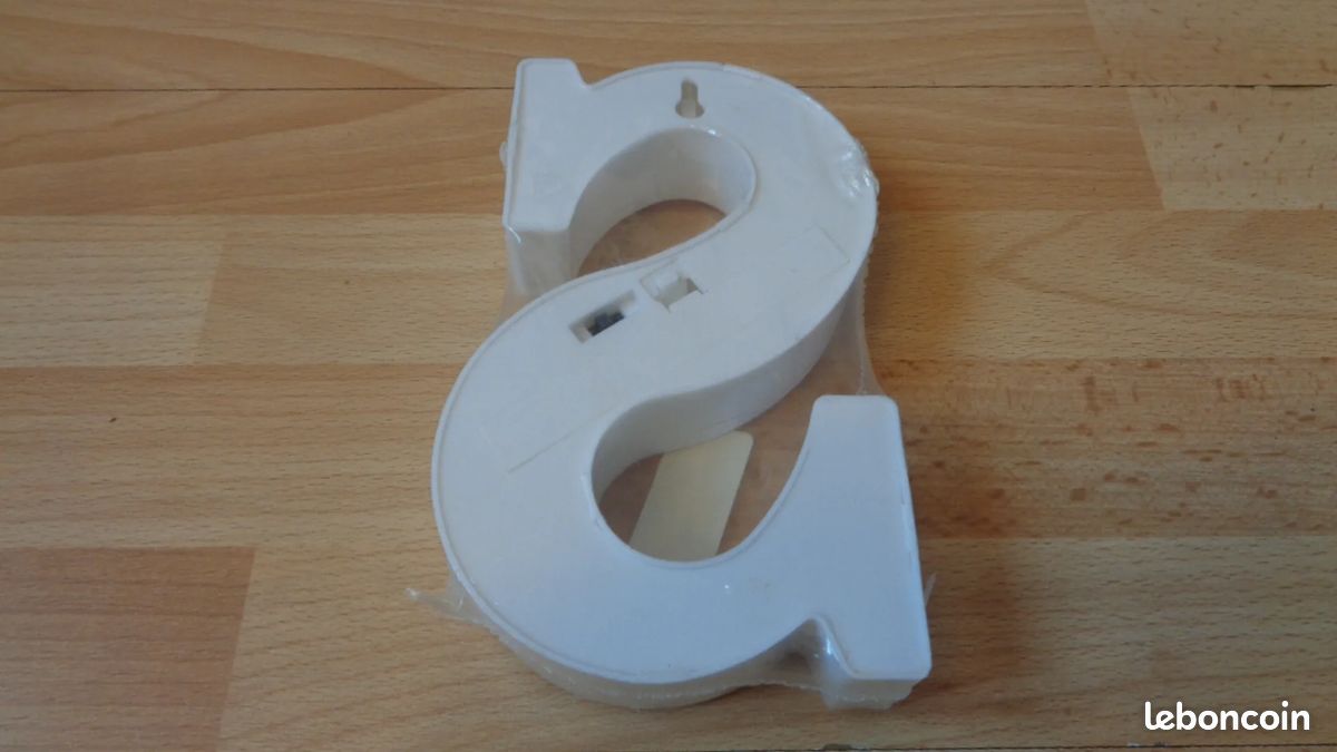 Lettre S lumineux 16 cm (image 6)