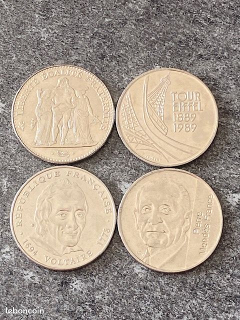 4 pièces 5 Francs commémoratives différentes (image 2)