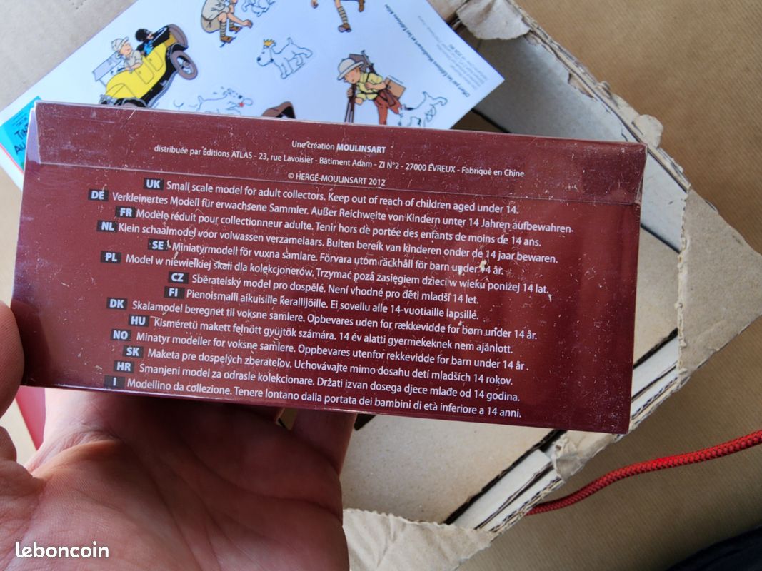 Ford T 1910 Tintin Au Congo – Voiture Miniature Atlas 1/43 Hergé 2012