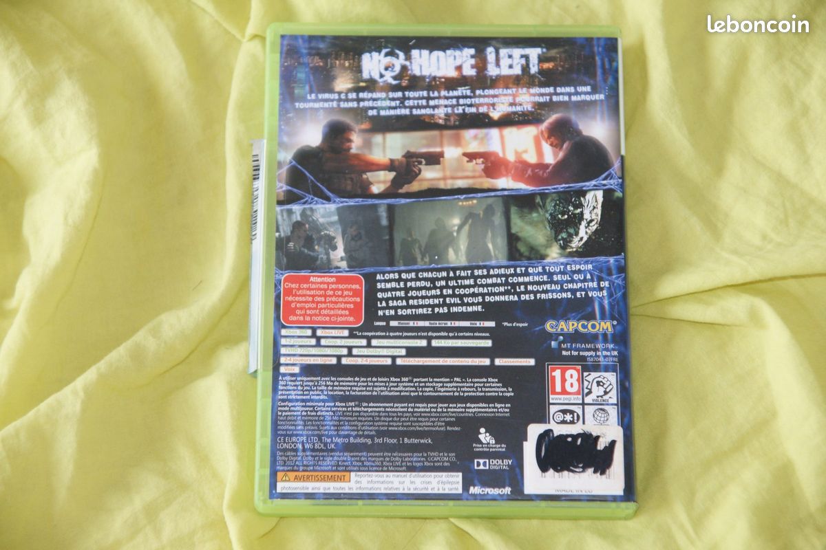 RESIDENT EVIL 6 (double disks) xbox 360 - Collection