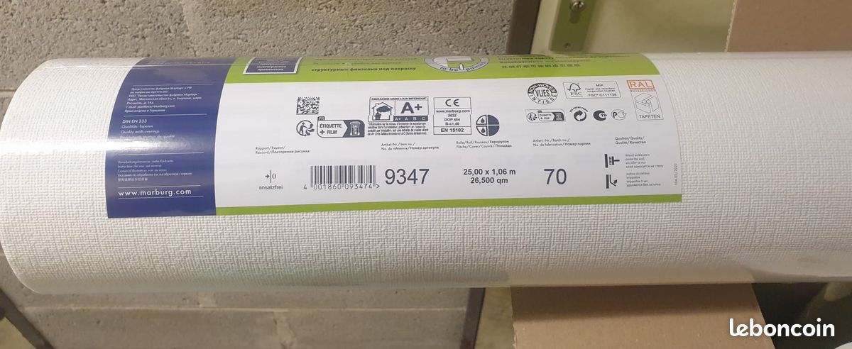 Bordure Décorative Patent Decor 6001-8880 - Blanc 10,05m X 17cm - Prêt à Peindre