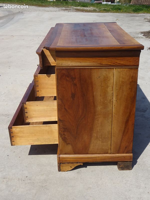 Ancienne commode Louis Philippe en noyer (image 12)