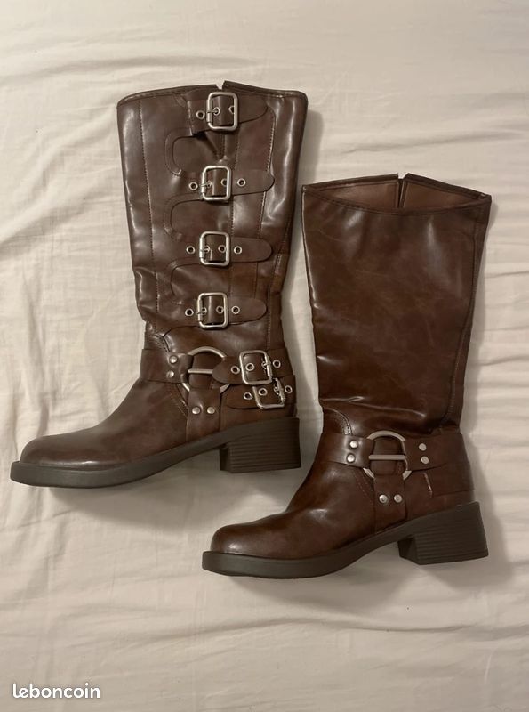 Bottes De Cowboy Imperial Femme Marron Taille 6.5 (36-37) - Cuir - Neuves