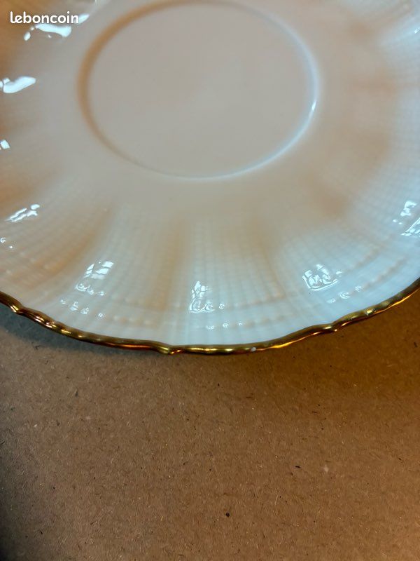 Soucoupes petites assiettes bord doré Giraud porcelaine de Limoges (image 10)