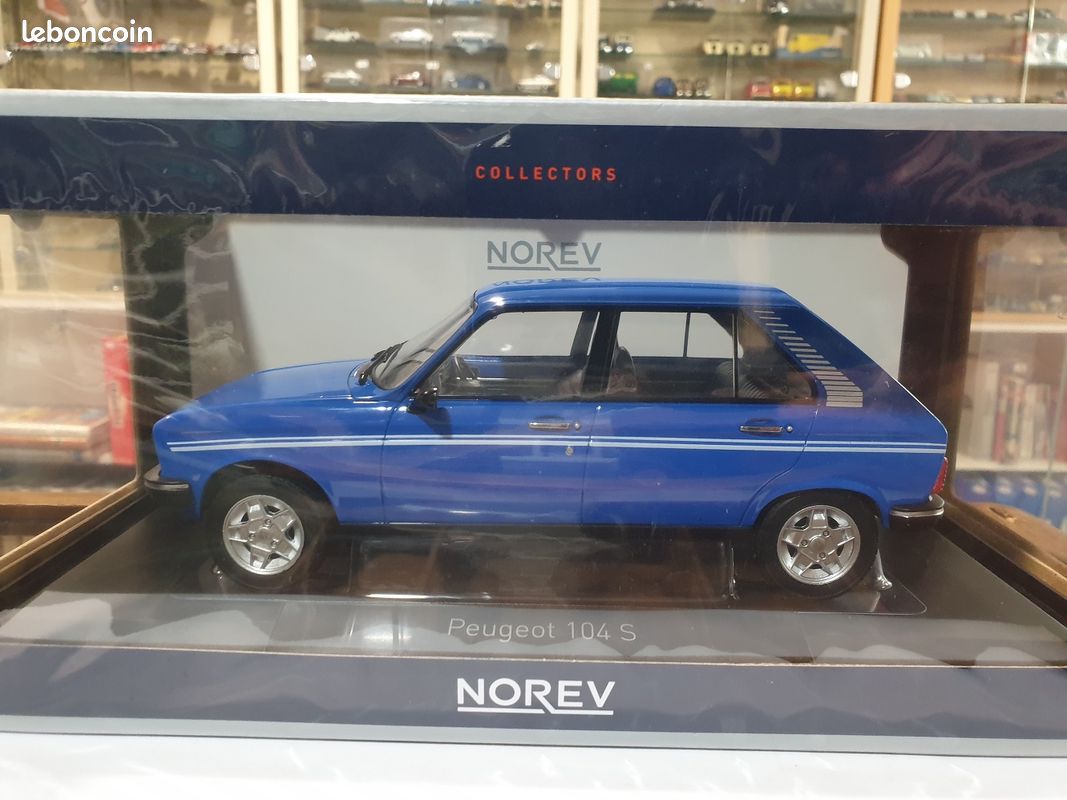 Miniature Peugeot 104 S 1981, Bleu Ibis, Norev 1/18, Neuve