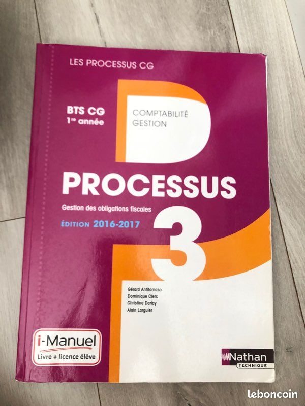 BTS CG comptabilité gestion (processus3) (image 1)