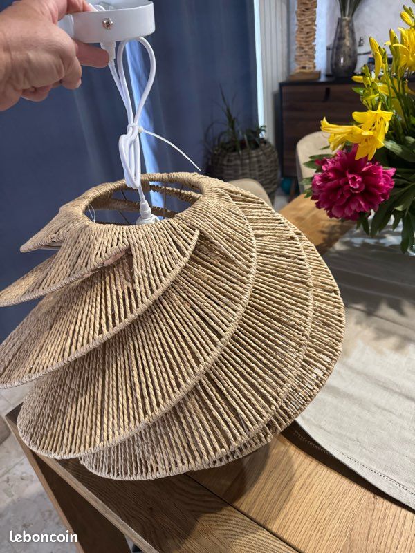 Lampadaire rotin (image 2)