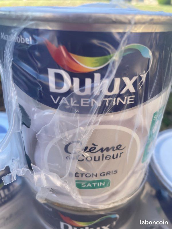 4 pots Peinture Dulux Valentine Gris Béton satin (image 2)