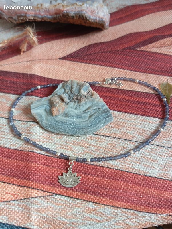 Collier en iolite et argent 925 (image 5)
