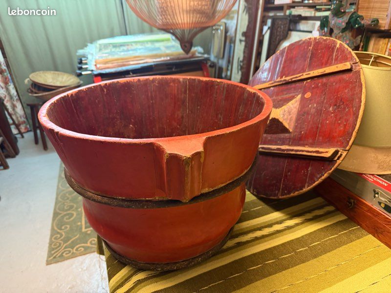 Jarre chinoise en bois (image 3)