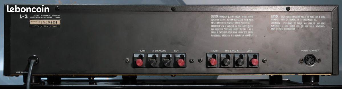 Ampli Vintage Luxman L-3 - Son Japonais Authentique, état Correct
