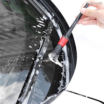 Lot De 5 Pinceaux De Nettoyage Pour Voiture / Auto Detailing - Neufs, Couleur Noir, Matière ABS