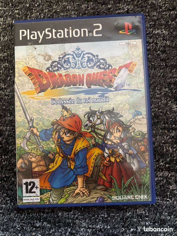 Jeu PS2 Dragon Quest : L'Odyssée Du Roi Maudit - Version PAL FR Complète, En Très Bon état