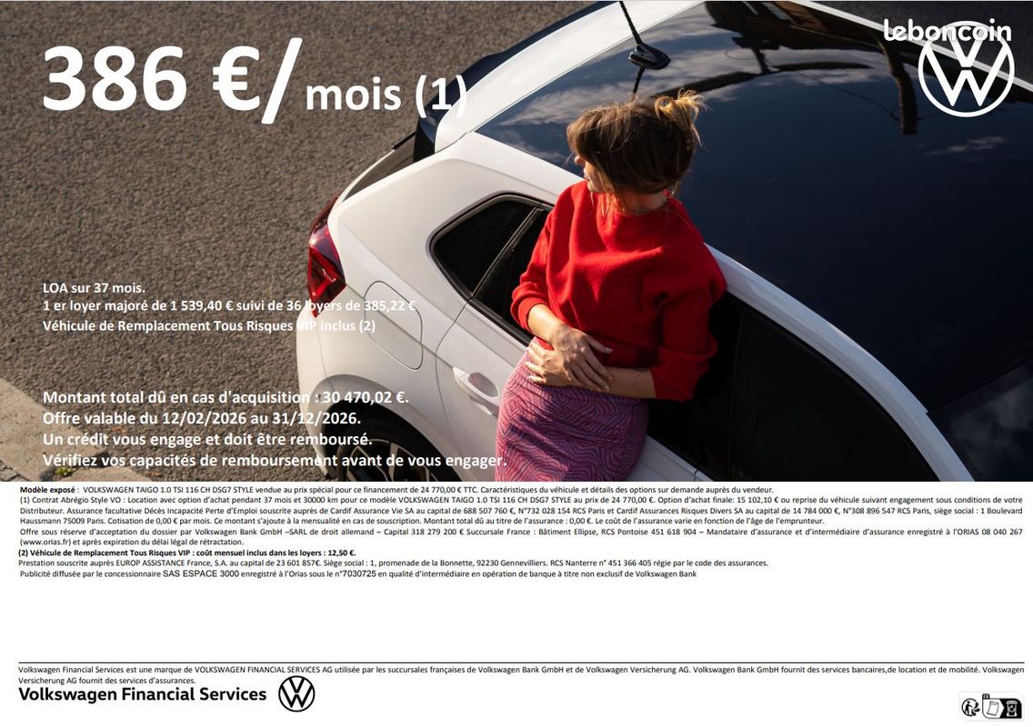 VOLKSWAGEN Taigo 1.0 TSI 116 DSG7 Style (image 2)