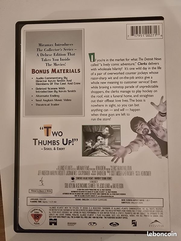 Clerks (1994), Edition Collector - DVD Zone 1 (image 2)