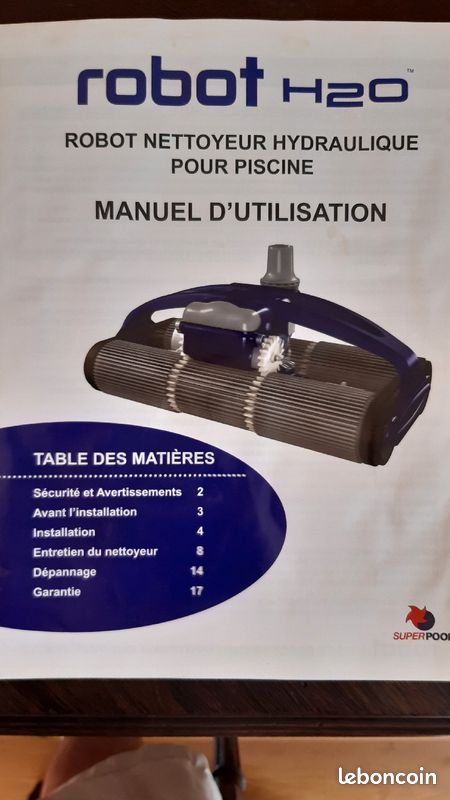 Robot nettoyeur de piscine hydraulique H2O Superpool (image 4)