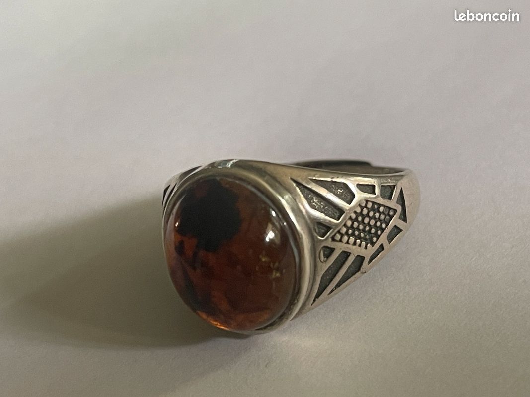 Bague ambre 925 (image 3)