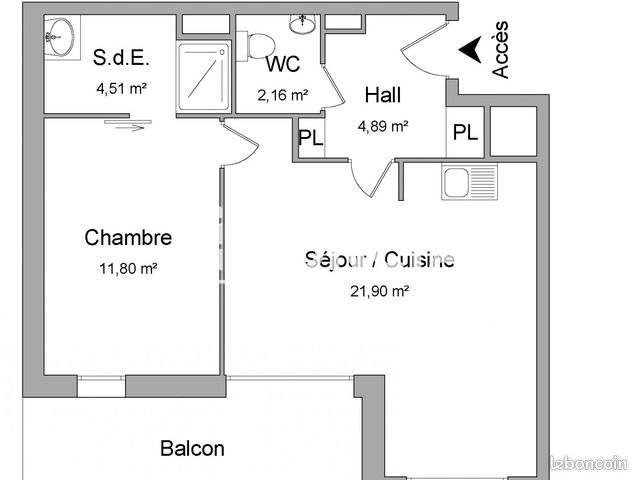 Appartement 2 pièces 45 m² · à Armentières · 45 m² · 585 €