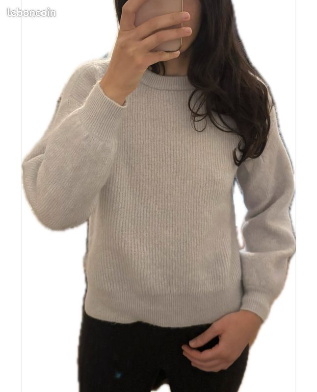 Pull gris Reiko en laine Vêtements