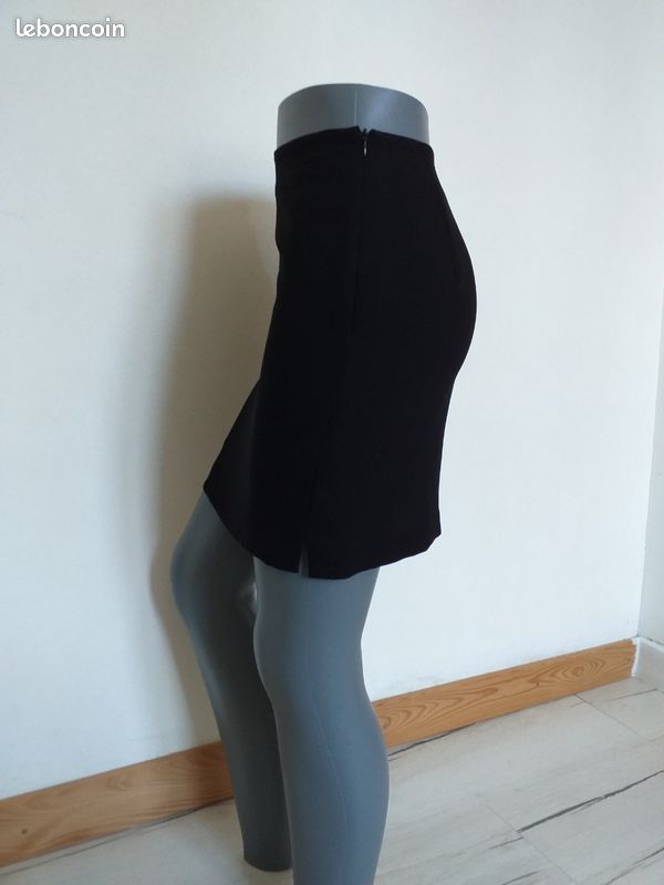 Jupe Courte Jupe Fendue Noire Jupe Noire Courte Fendue Vêtements