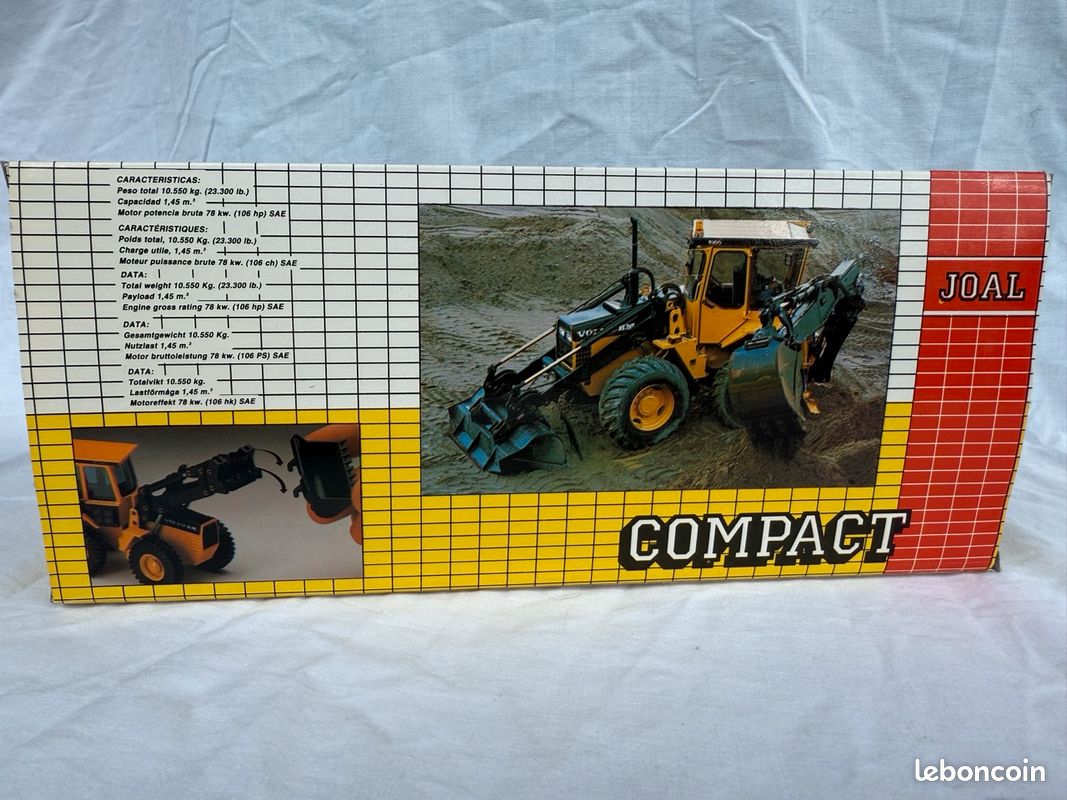 JOAL Chargeur Bulldozer VOLVO BM 46008 - Miniature Chantier, Occasion Bon état