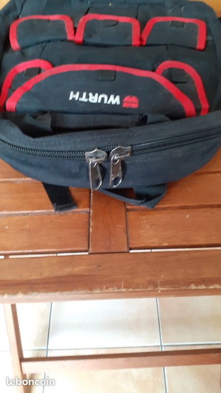 Sac à Dos Wurth Nylon Rouge Et Blanc Neuf