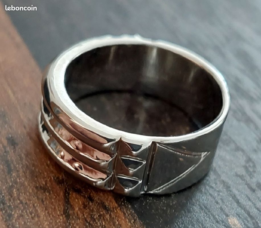 Bague Atlante an Acier Taille US 8 = 57 mm (image 1)