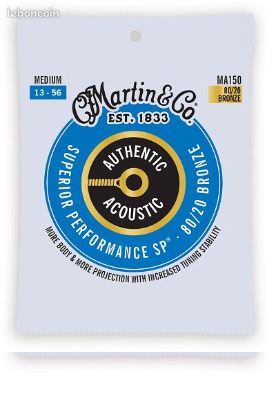 Jeu de cordes guitare acoustique Martin Authentic SP Medium MA150 (image 1)