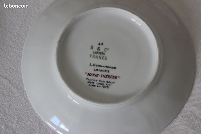 Tasse Et Sous-tasse Bernardaud Madison Carmin – Porcelaine De Luxe, Occasion