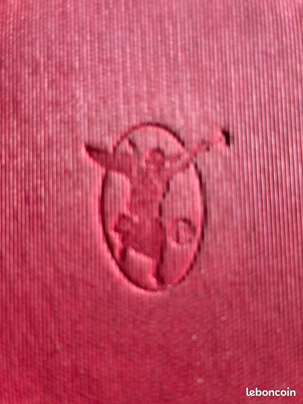 Superbe lot de 4 livres anciens reliés rouges Hachette – Déco bibliothèque – Racine, Musset, Vigny environ 1930 (image 5)