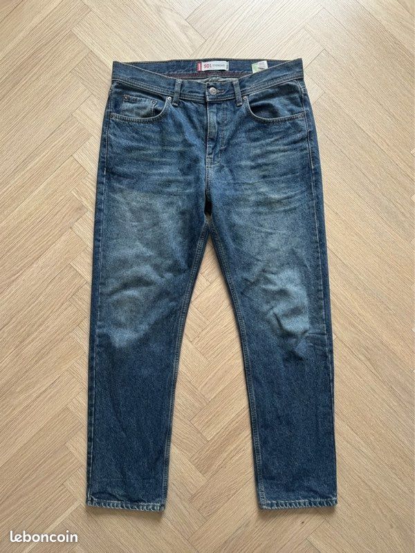 Jean Levi's 501 Original Droit Bleu Brut / Délavé - Excellent état (image 1)