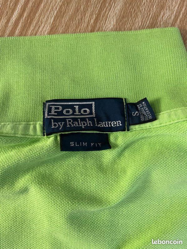 Polo Ralph Lauren logo vert brodé rose taille S (image 3)