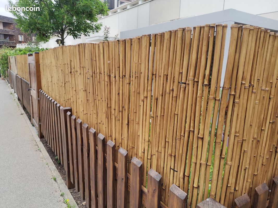 Bordure bambou canisse jardin – Clôture décorative (image 4)