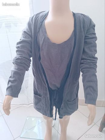 Gilet Comptoir Des Cotonniers – Taille 1 (36/38), Gris – Occasion En Très Bon état