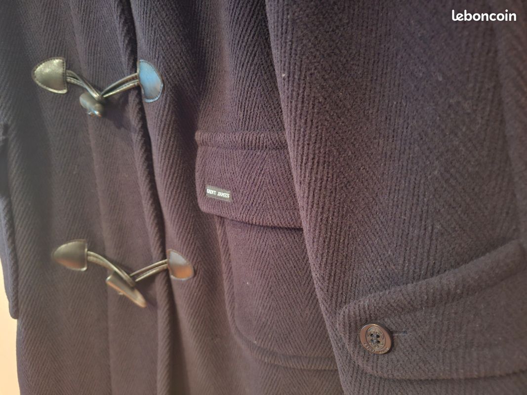 Saint James Duffle Coat Femme Bleu Ciel Duffle-coat Venus En Drap