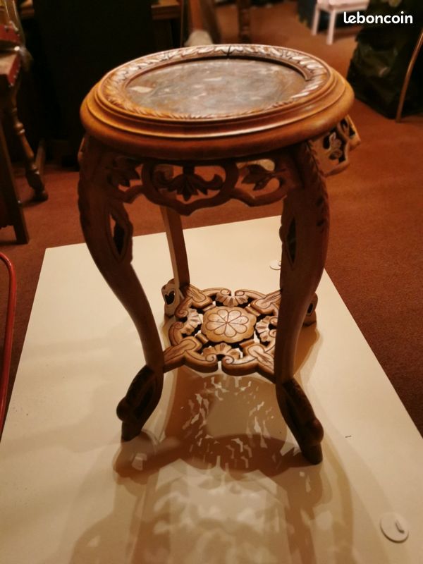 Sellette bois et marbre (image 2)