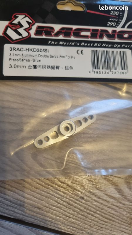 Palonier alu double pr KO Propo/Sanwa fileté M3 rc (image 1)