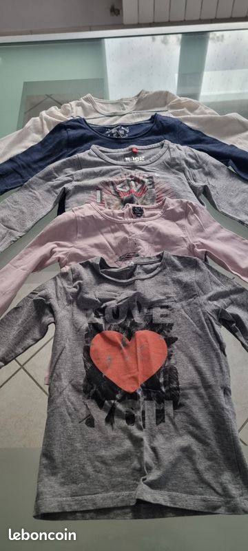 Lot de 5 sweat manches longues filles 4 ans (image 2)