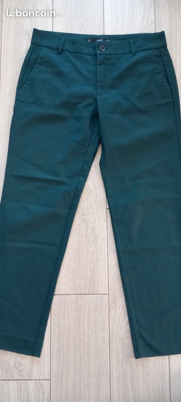 Pantalon vert mango (image 1)