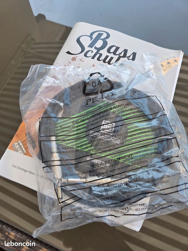 Pro-N LowBone Rocktile LB104 Basso Elettrico Naturale - 2 Humbucker, Corpo In Tiglio - Foto 5