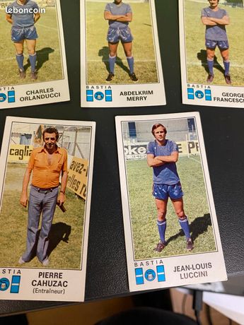 25 PIERRE CAHUZAC SEC BASTIA FURIANI CORSICA PANINI FOOTBALL 77 1976