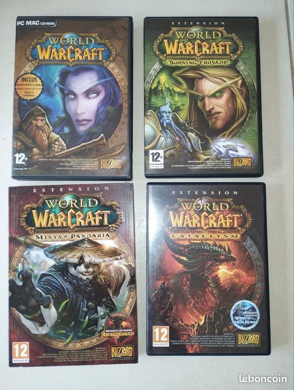 Lot 4 jeux pc World Of Warcraft - Jeux vidéo