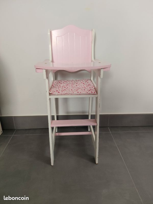 Chaise haute en bois pour poupon (image 3)