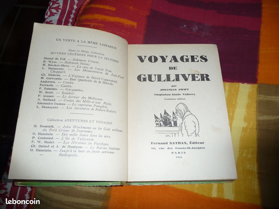 Livre ancien : Voyages de Gulliver (image 2)