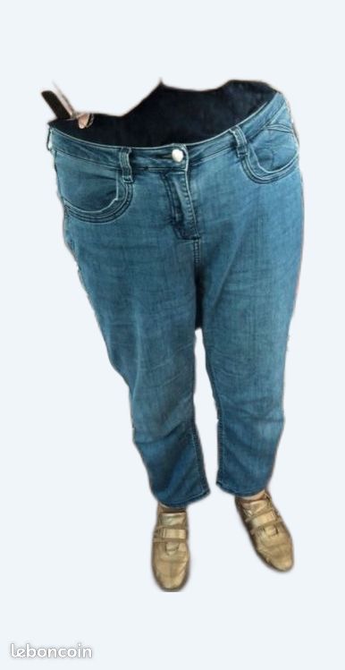 Jeans femme léger bleu (image 1)