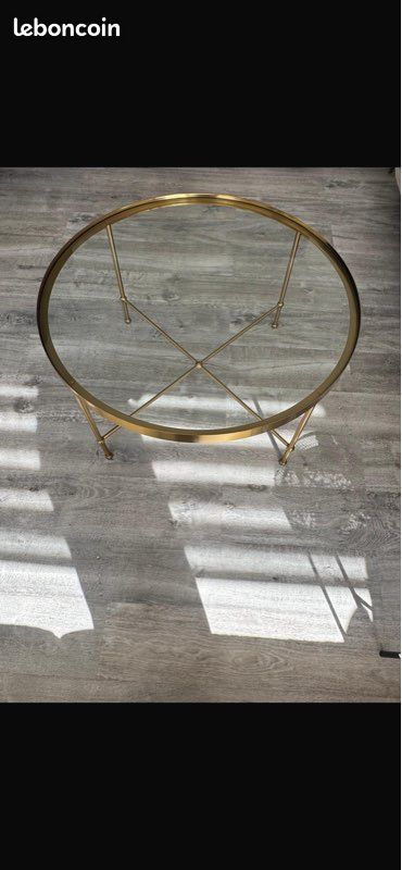Table ronde en verre ronde (image 1)